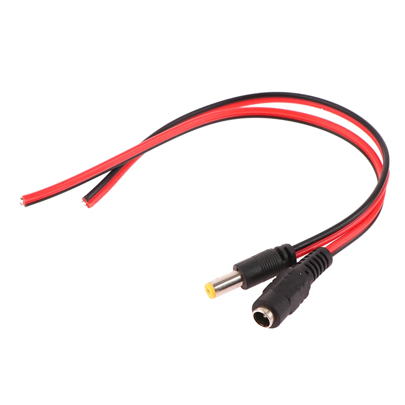 CCTV 카메라용 DC 전원 암 수 케이블, 12V 플러그, DC 어댑터 케이블 플러그 커넥터, 5.5x2.1mm, 5 개