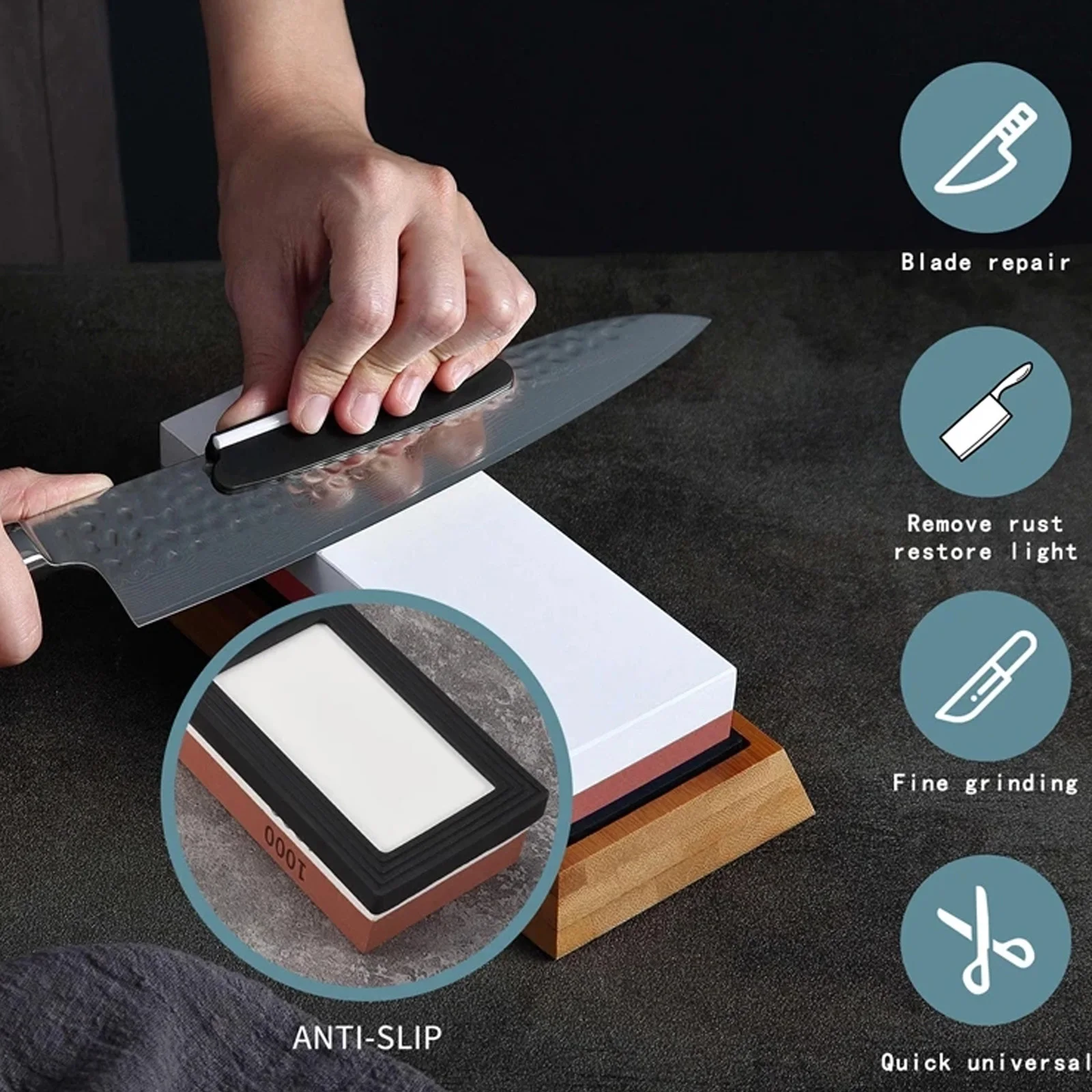 Whetstone Sharpening Stones Professional Knife Sharpener Grinding Stone Water Stone Kitchen Tool 1000 3000 6000grit Double-sided