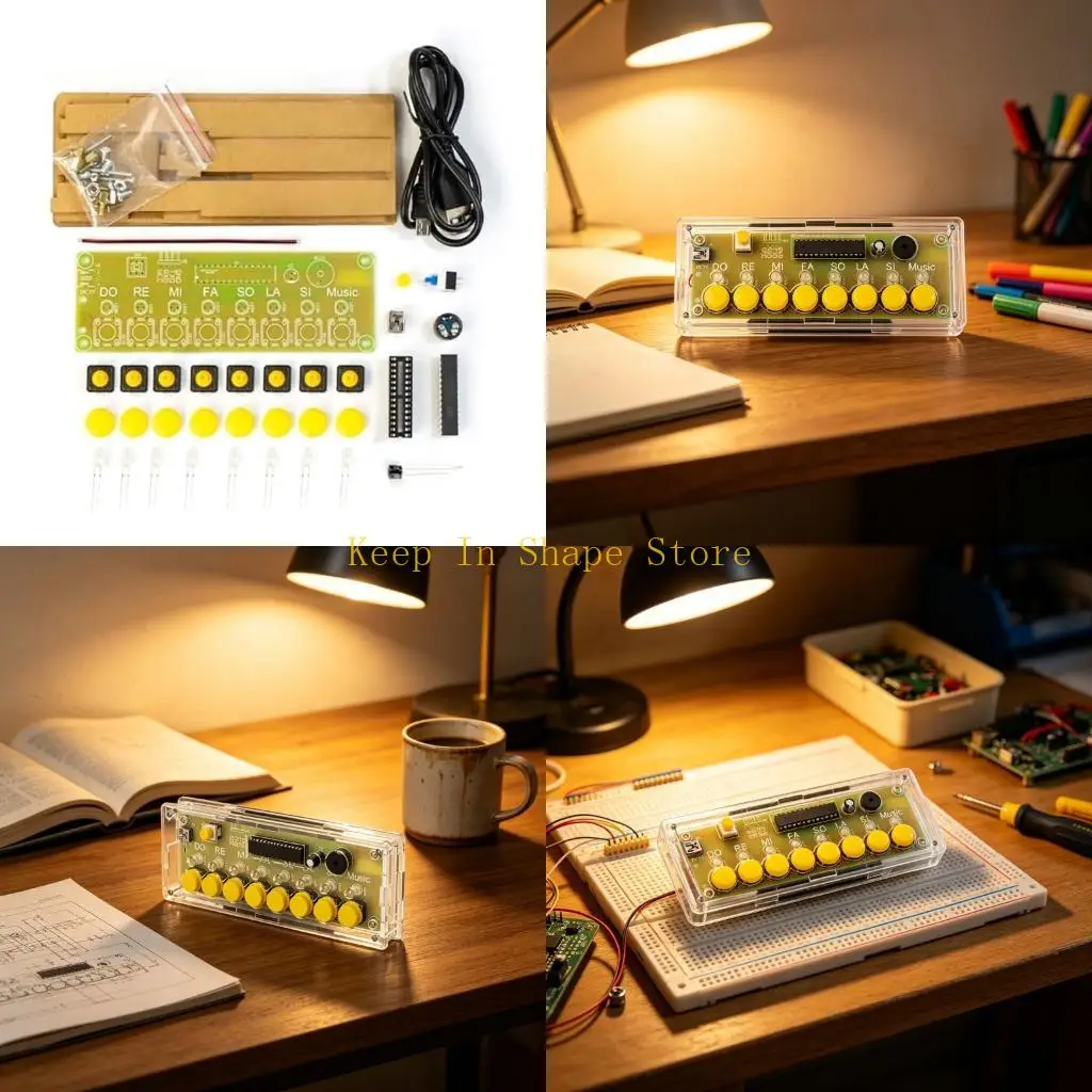 U1JC Beginner Friendly Keyboard PCB Assembly Package With Clear Case And Step By Step Guide