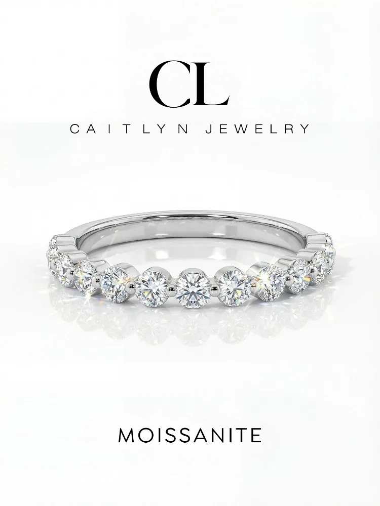 

Элегантное модное кольцо из стерлингового серебра 925 пробы с настоящим муассанитом, круглым бриллиантом 2 мм, для женщин, для вечеринок, роскошное, высококачественное ювелирное изделие