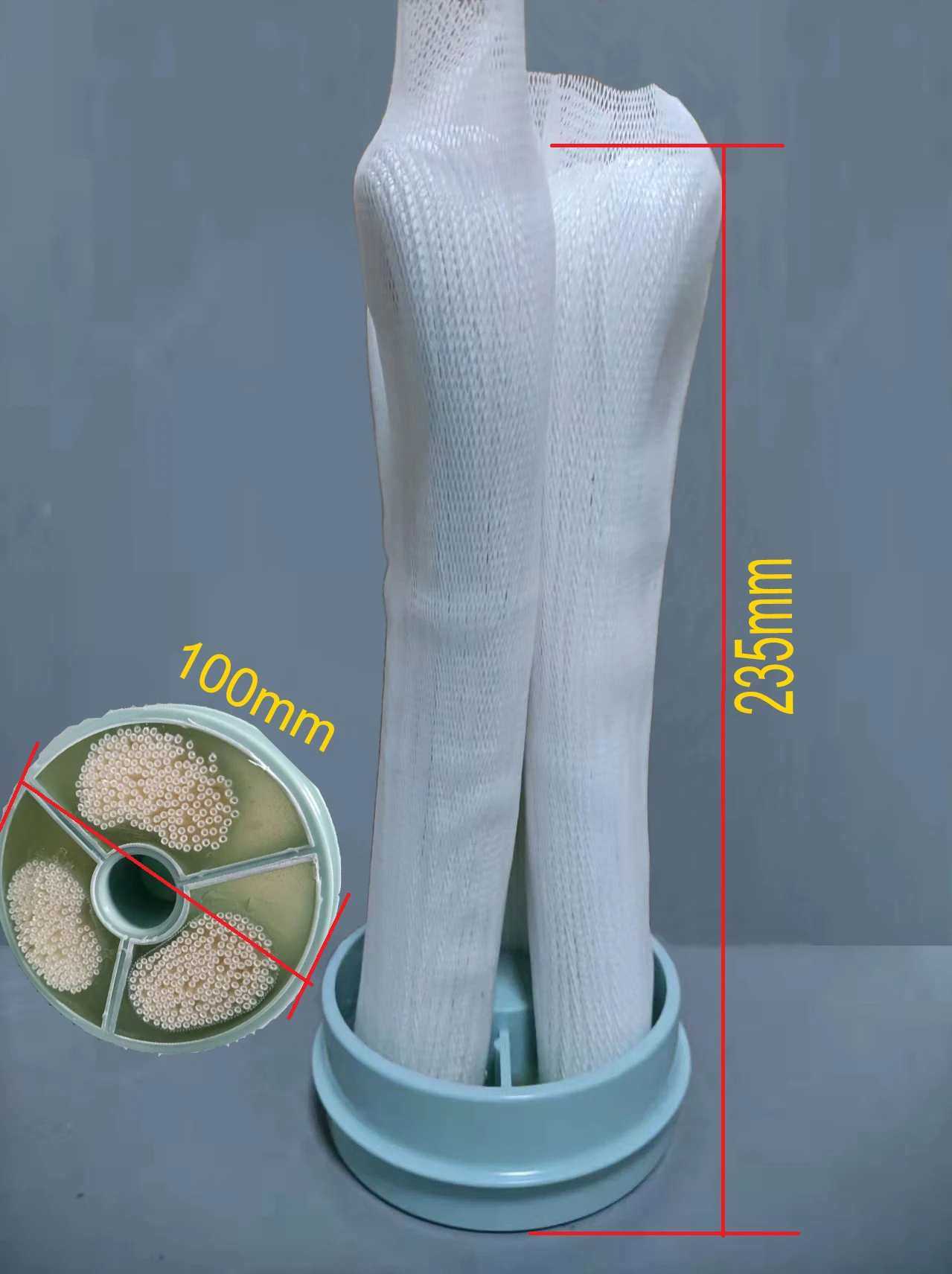 Di:100*1000L/h PVDF UF memebrane replacement/UF cartridge External Pressure 0.01micron Di:100*235mm Specially fit for QY-WH1000L