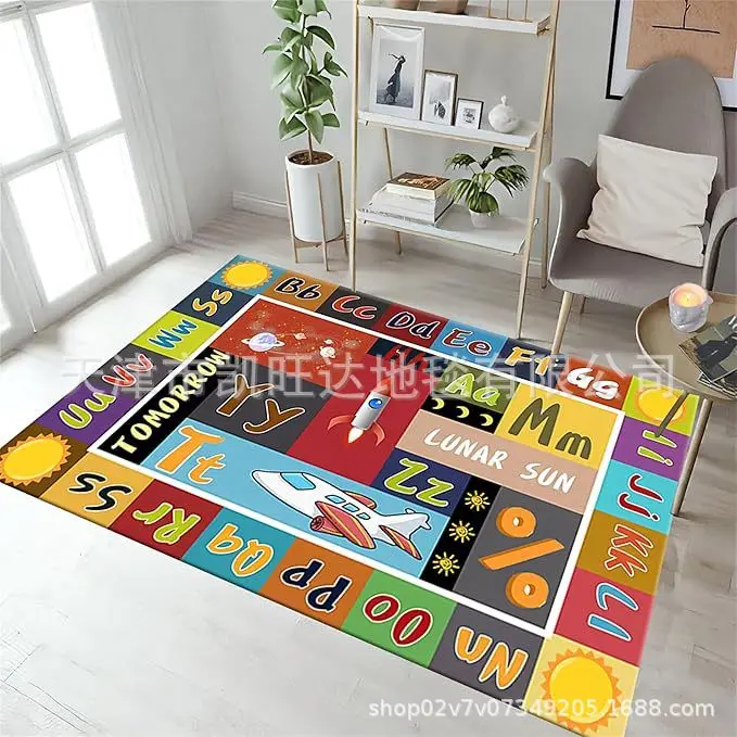 Cartoon Car Traffic Children's Carpet Playroom Baby Crawl Mat Home Decor Living Room Bedroom Floor Mat  Rugs for Bedroom