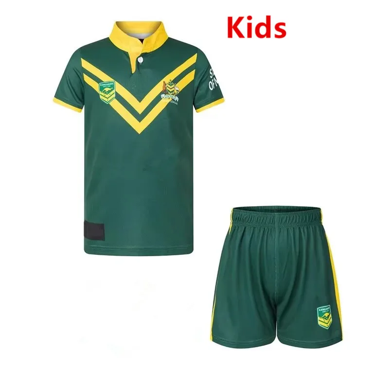 2024/25 Australia Wallabies Kids Kit Home Rugby Jersey Size: 16-26 （Print Custom Name Number）