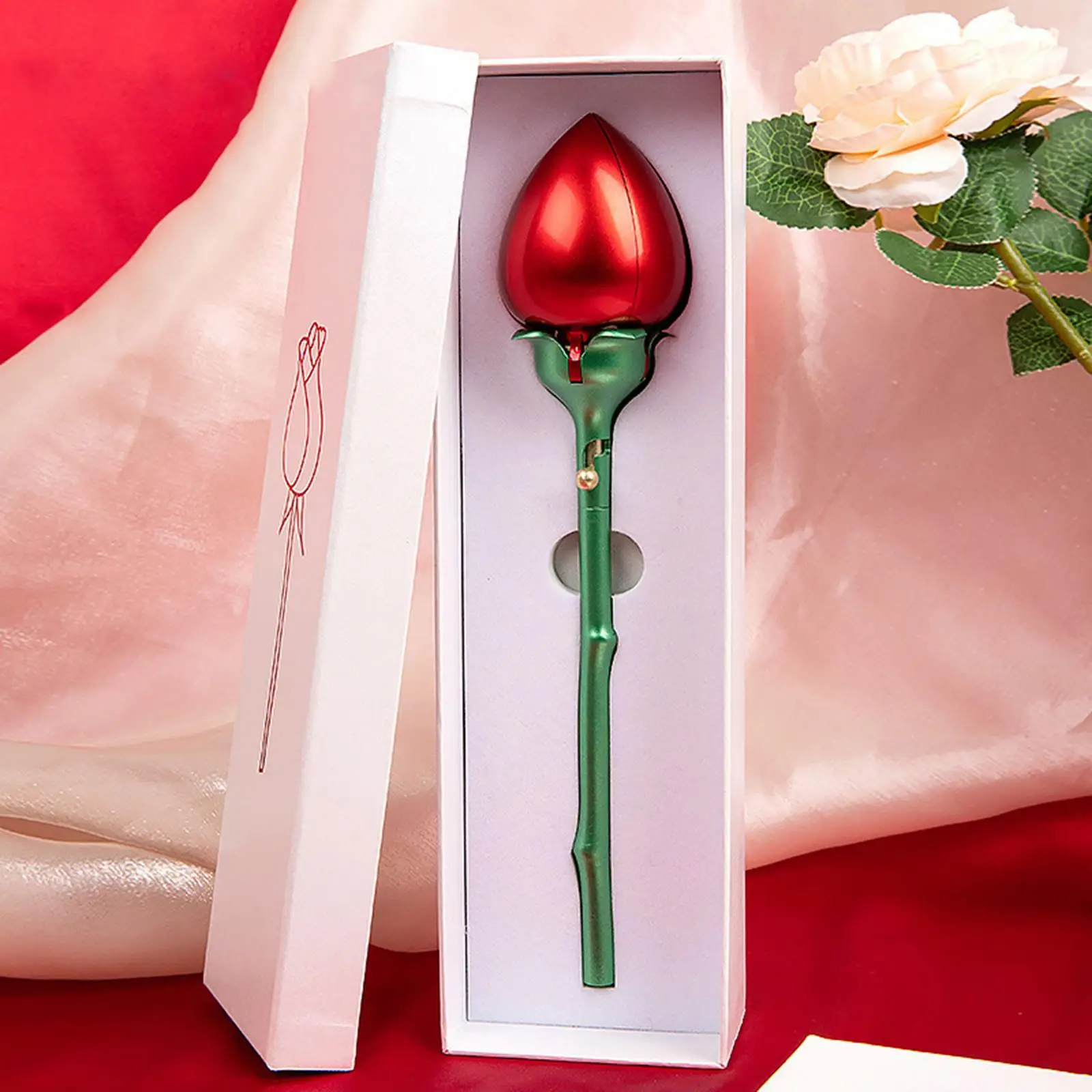 

Rose Jewelry Box Container Centerpiece Romantic Decorative Jewelry Holder for Anniversary Wedding Ceremony Valentine's Day Part