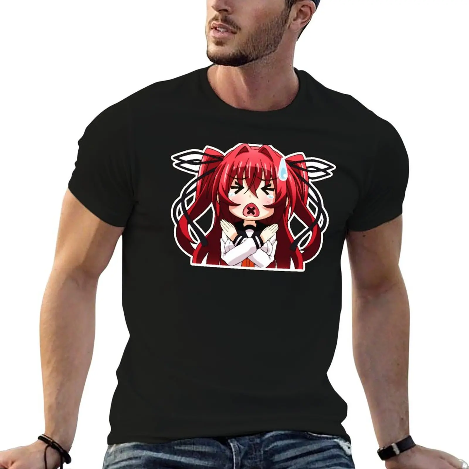 The Testament of Sister New Devil - Mio Censor! T-Shirt Heavy Duty Casual Work Tee