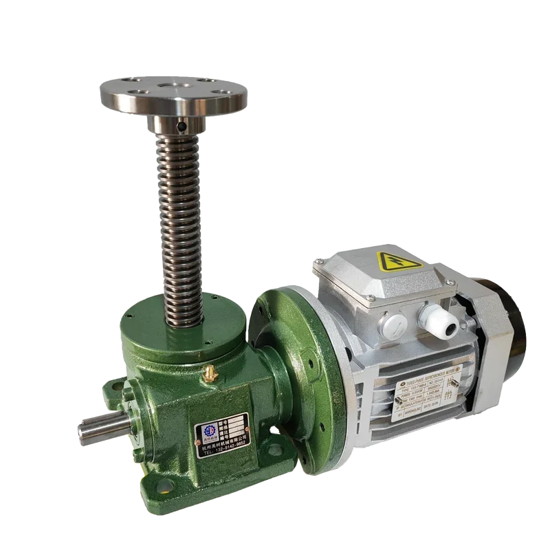 SWL electric screw elevator worm wheel and worm hand operated small lifting platform