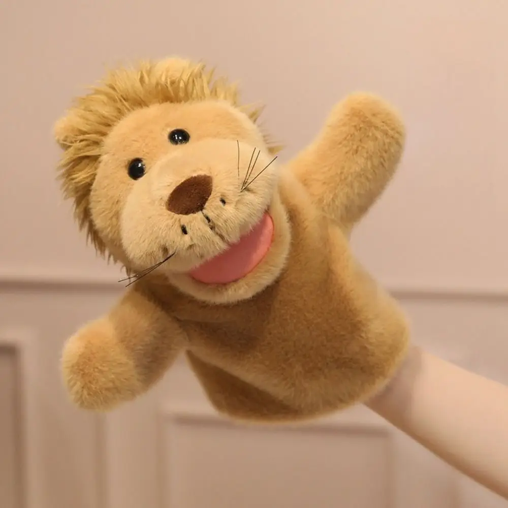 Marioneta de mano de rana Kawaii para contar historias, pato de peluche, tiburón, juguetes, boca móvil suave, marioneta de mano para dedo, regalo para chico