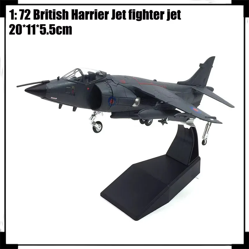 Die Cast Alloy Aircraft Model 1:72 British Harrier Jet Vertical Takeoff And Landing Fighter Simulation Model Collectible Gift