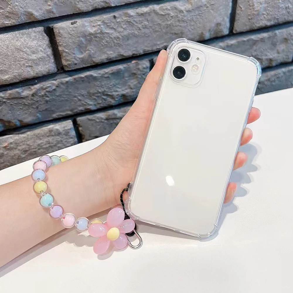 Color Mobile Phone Lanyard Wrist Strap Women's Hand-held Chain Short Anti-lost Cell Phone Case Cute Lanyard Key Pendant