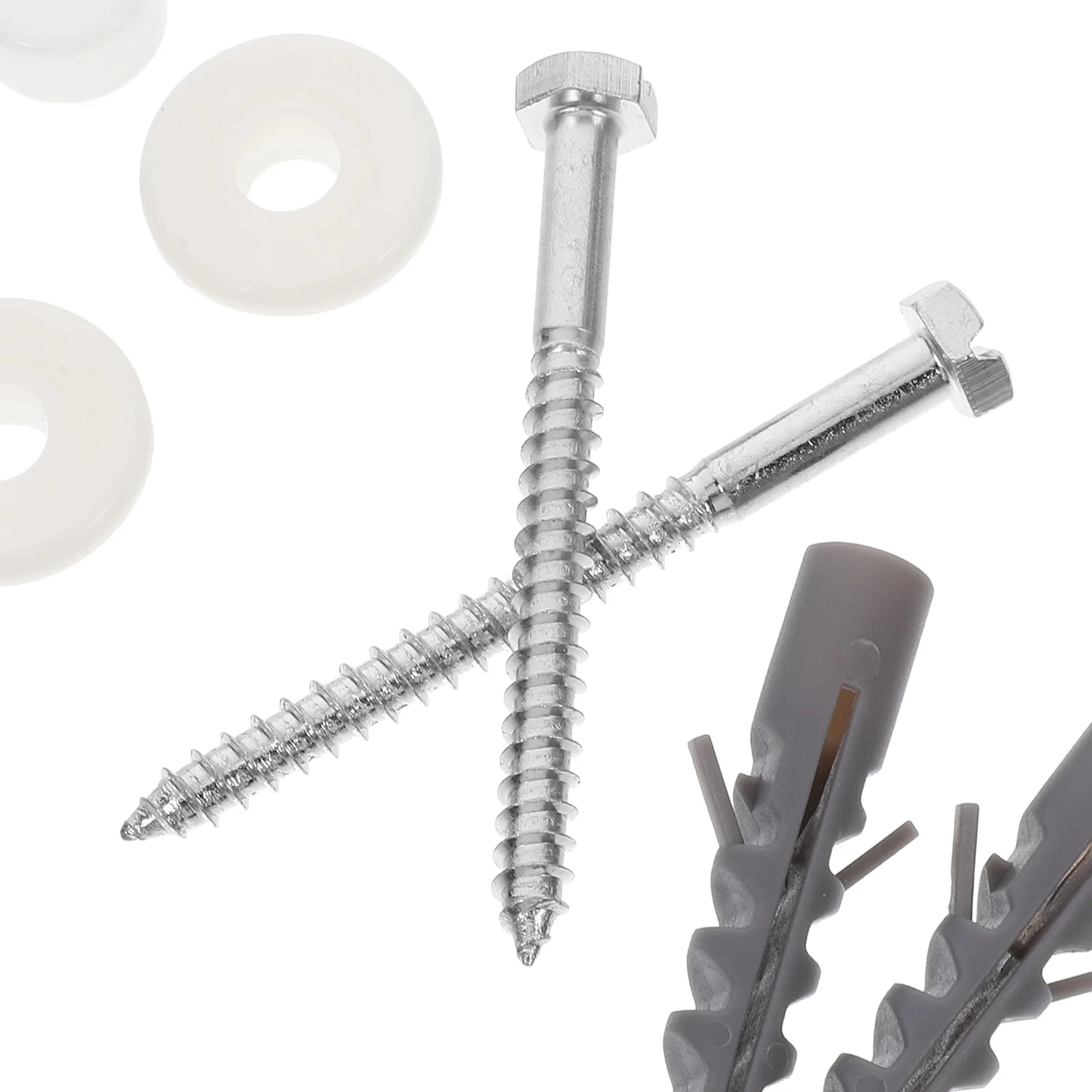 

1Set Toilet Tank Screw Seal Ring Replacement Kit Durable Leak Proof Toilet Bolts Screws and Gasket Set Basin Fixing Kit