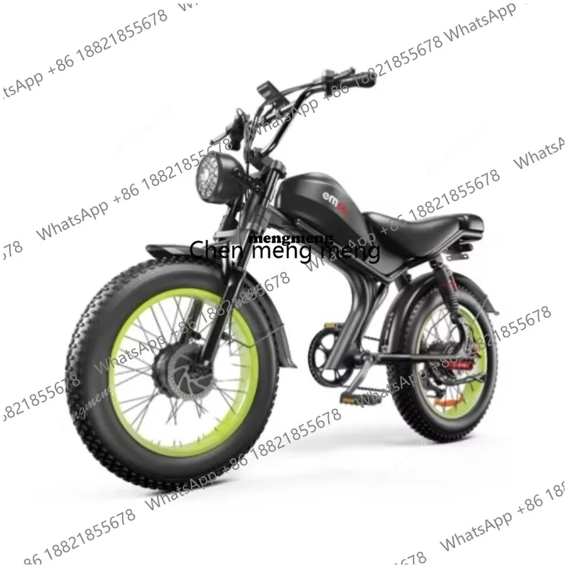 Dual Motors Fat Tire Off-Road Electric Bike 48V C93 1000*2 23ah Battery 7 Speed Customized Logo OEM 1000*2 EBike for Eu USA