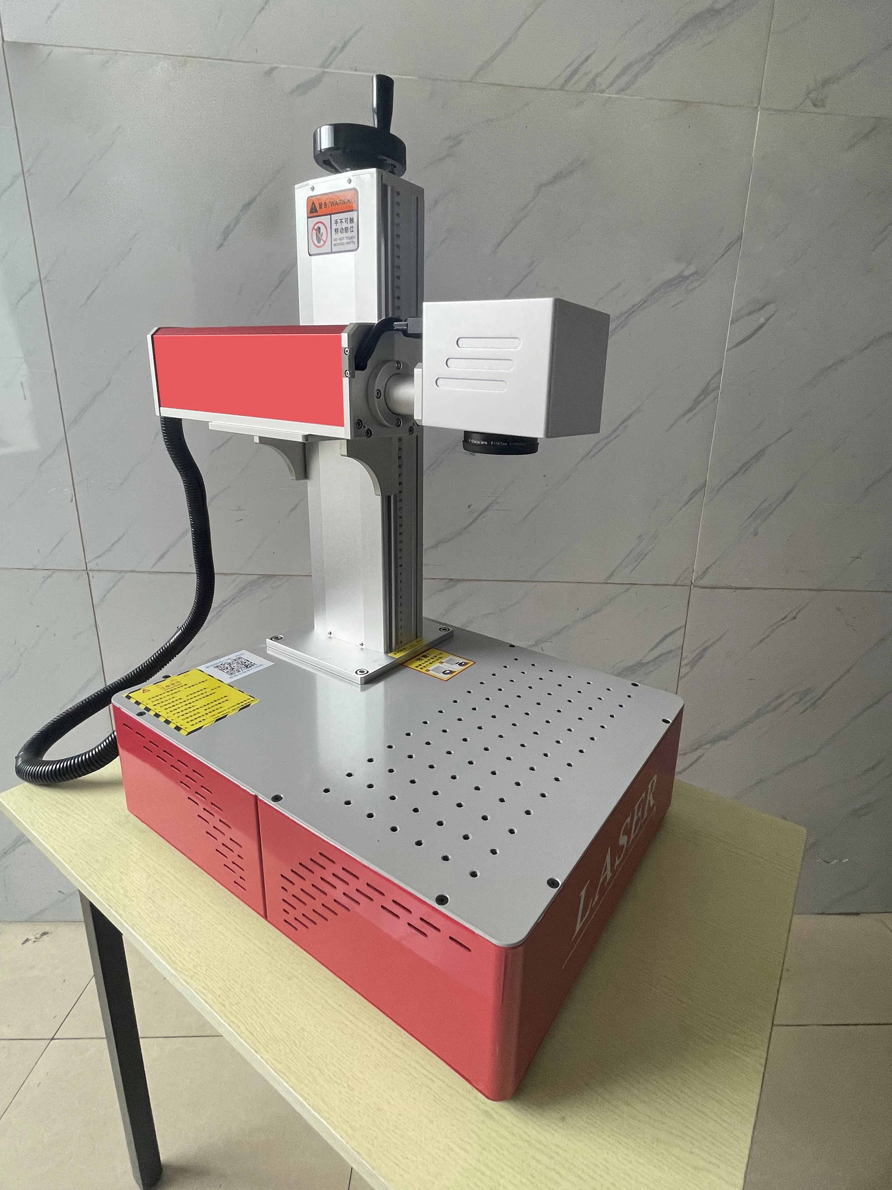 Mini Desktop 50W Fiber Laser Marking Machine 30W Laser Engraver 20W Nameplate Carving Galvo Scanner Align AI DST DXF PLT