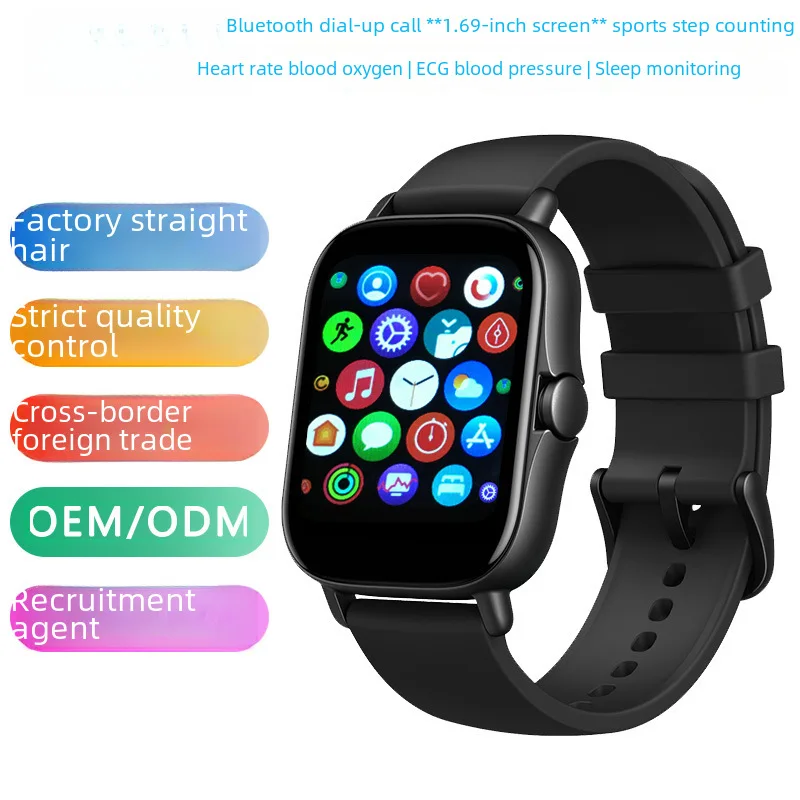 h13Color Screen FashionECGSports Watch Heart Rate Blood Oxygen Blood Pressure Sleep Monitoring Calling Watch