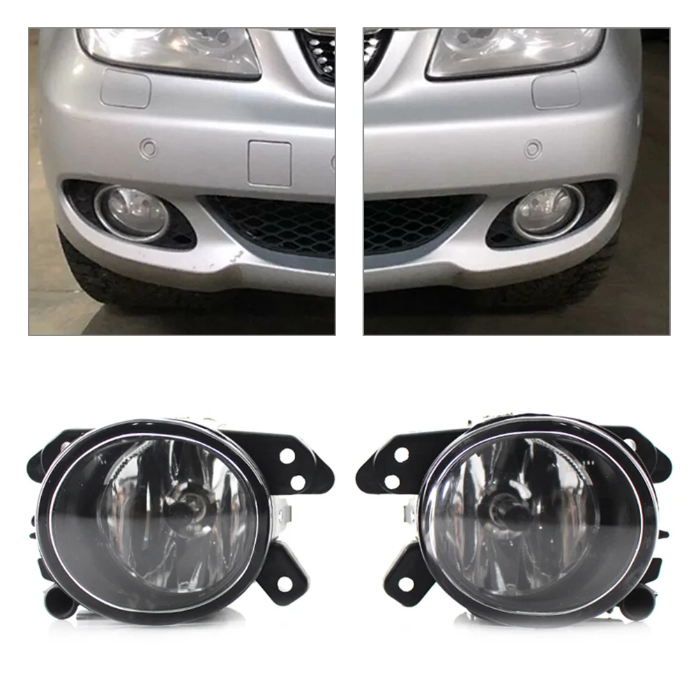 2Pcs Car Front Fog Lights Lamp DRL w/ Bulb For Mercedes Benz W219 W251 C250 C300 C350 CL550 CL600 GLK350 GL ML 350 450 550 etc.