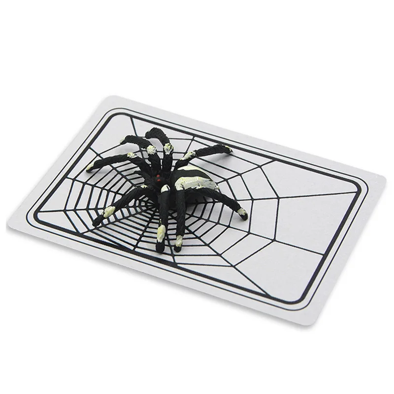 Spider And Net Magic Trick The Web Cards Toys Magician Gimmick Illusion Closed-Up Magia Props Halloween Gift East To Do