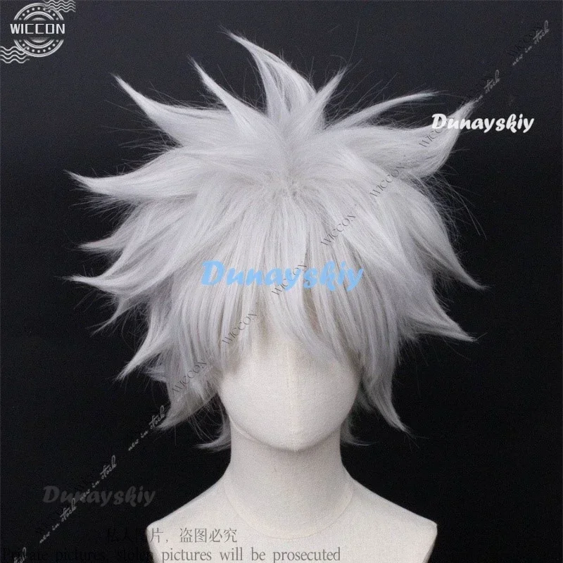 

EE01 Killua Zoldyck Косплей Костюм Футболка Полный комплект Парик Хэллоуин Женщина Мужская обувь Кепка для карт Повседневный наряд Подарок на вечеринку Killua&0Ww