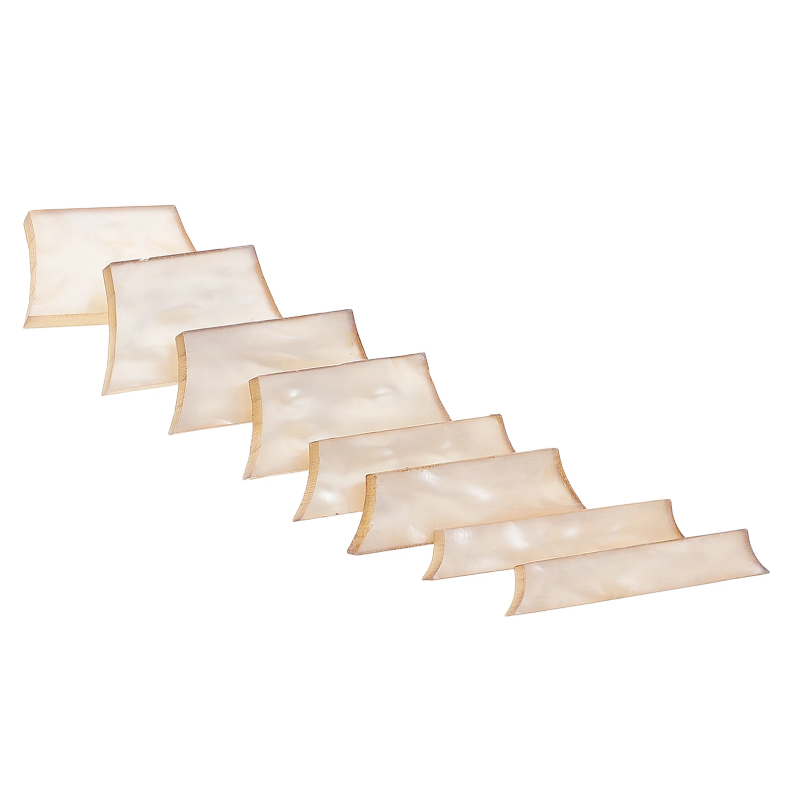 

9 Pcs Electric Guitar Accessories White Shell Trapezoid Inlay Fretboard Parts Musical Instrument Kits for Bass