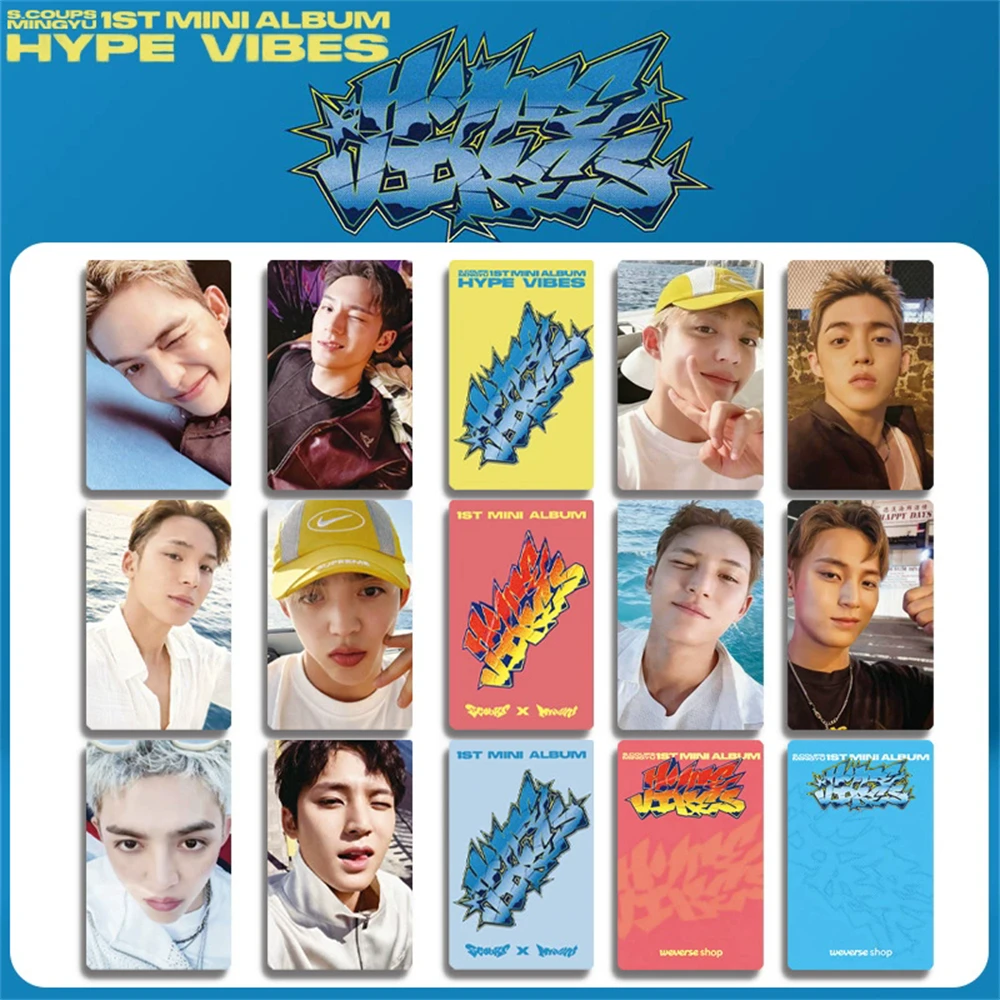 

5 шт./компл. КПП C ✖️ M Group Member S.COUPS MINGYU 1-й мини-альбом HYPE VIBES Фотокарточки Двусторонняя открытка Ломо-карты Коллекционирование фанатов