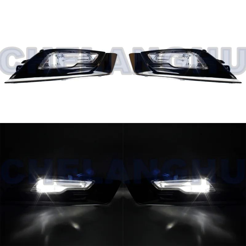 LED Fog Light For Ford Fusion 2017 2018 1 Set Front Fog Lamp + Grille Cover HS7Z-17B814-CA HS7Z-17B814-CB;HS7Z15200F HS7Z15201F
