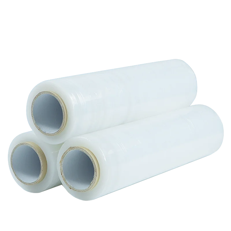 Pellicola avvolgente elastica Avvolgimento per pallet resistente Imballaggio industriale Resistenza allo strappo ad alta elasticità per la spedizione in movimento involucro termoretraibile