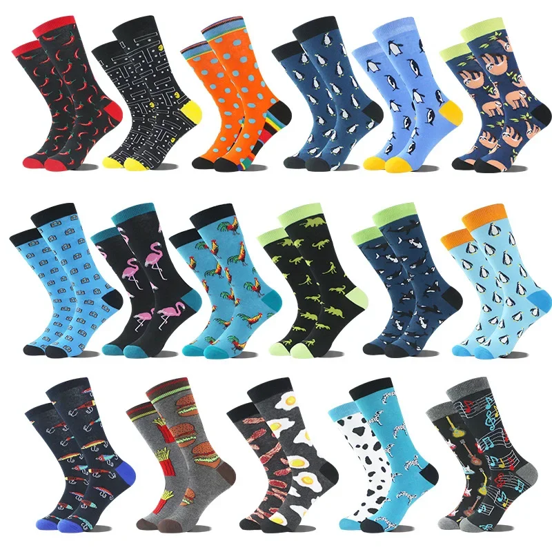 

Animal Cotton Men Socks Long Sock Men‘s Knee-High Couples Cosplay Sock Personality Hip Hop Harajuku Funny Socks for Men