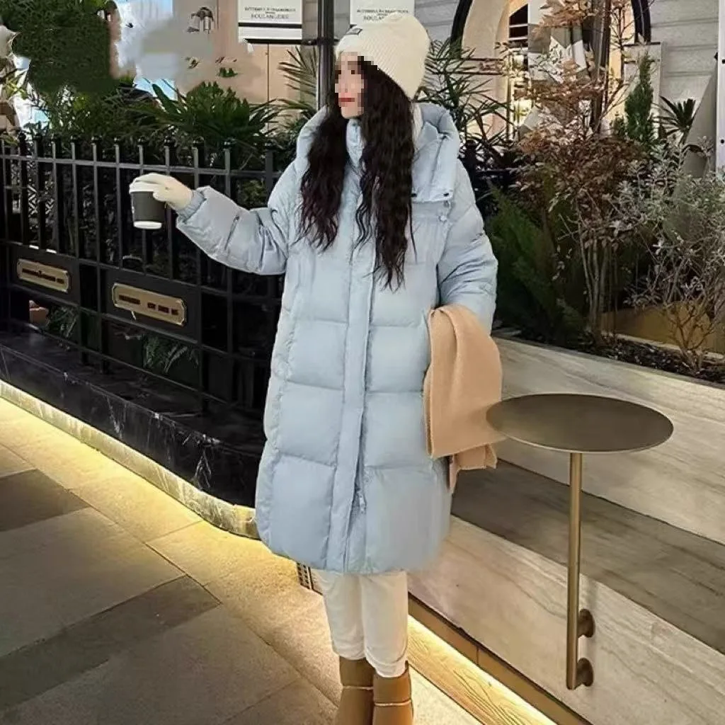 

Length Polo Collar Zipper Closure Solid Color Fashionable Trendy Women's Winter 2025 New Long Style Cotton Jacket Ultra Short