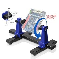 Circuit Board PCB Holder Adjustable Welding Bracket 360 de Auxiliary Clamp Repair Tool Clamping Kit Heavy Duty Base Plate