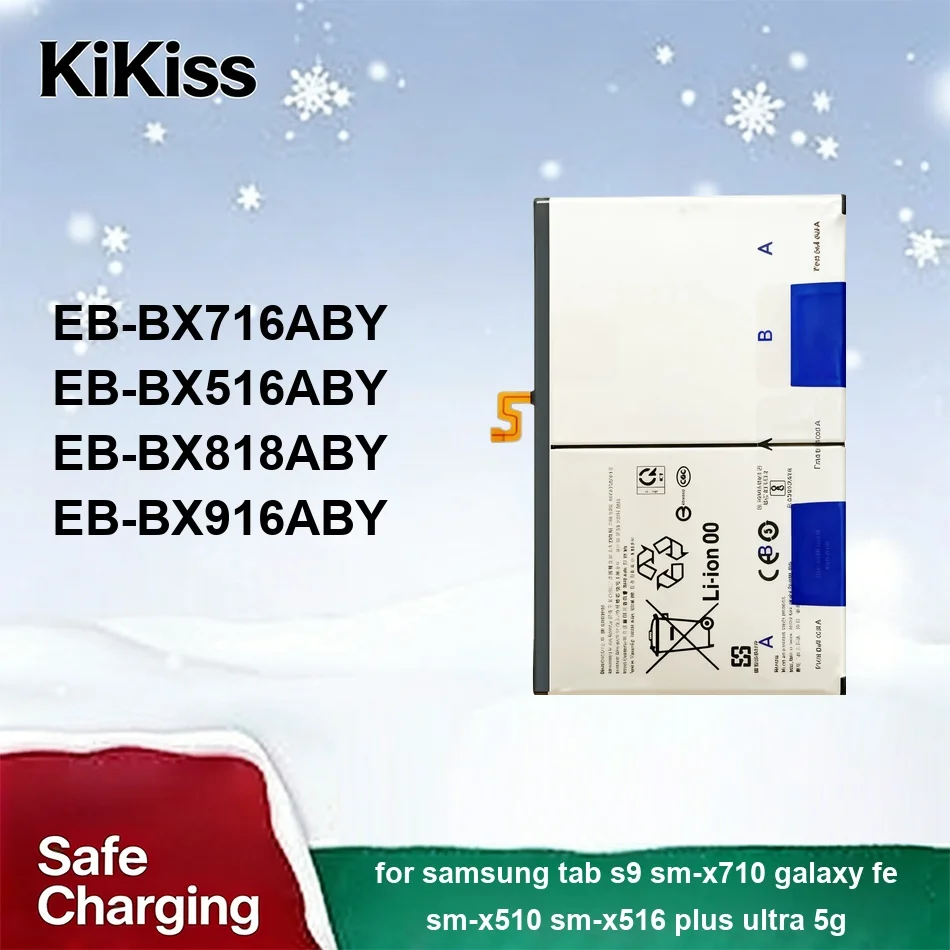 

Battery 8000-11200mAh EB-BX516ABY EB-BX916ABY EB-BX818ABY For Samsung Tab S9 SM-X710 For Galaxy FE SM-X510 SM-X516 Plus Ultra 5G