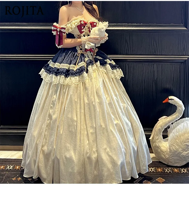 

retro Princess Coming-of-Age Ceremony Fairy Tale Birthday Theme Atmosphere Little Dress Long Dress Maxi Dresses for Women