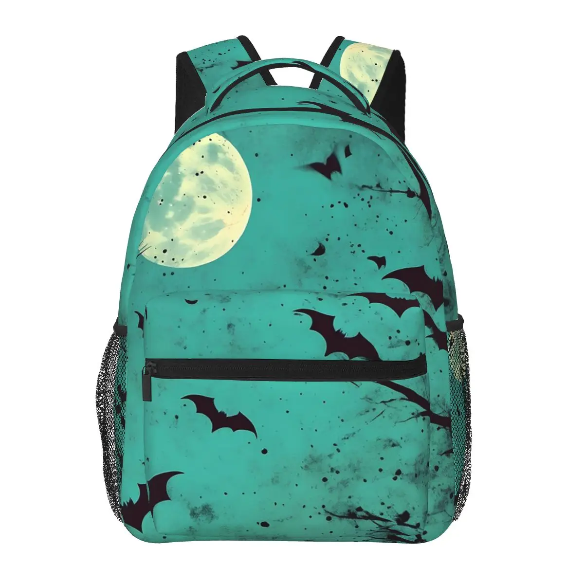 Bat Cloud Halloween Day Of The Dead Student Backpack School Bag Hiking Travel Daypack for Men Women Bookbag Shoulder Bags