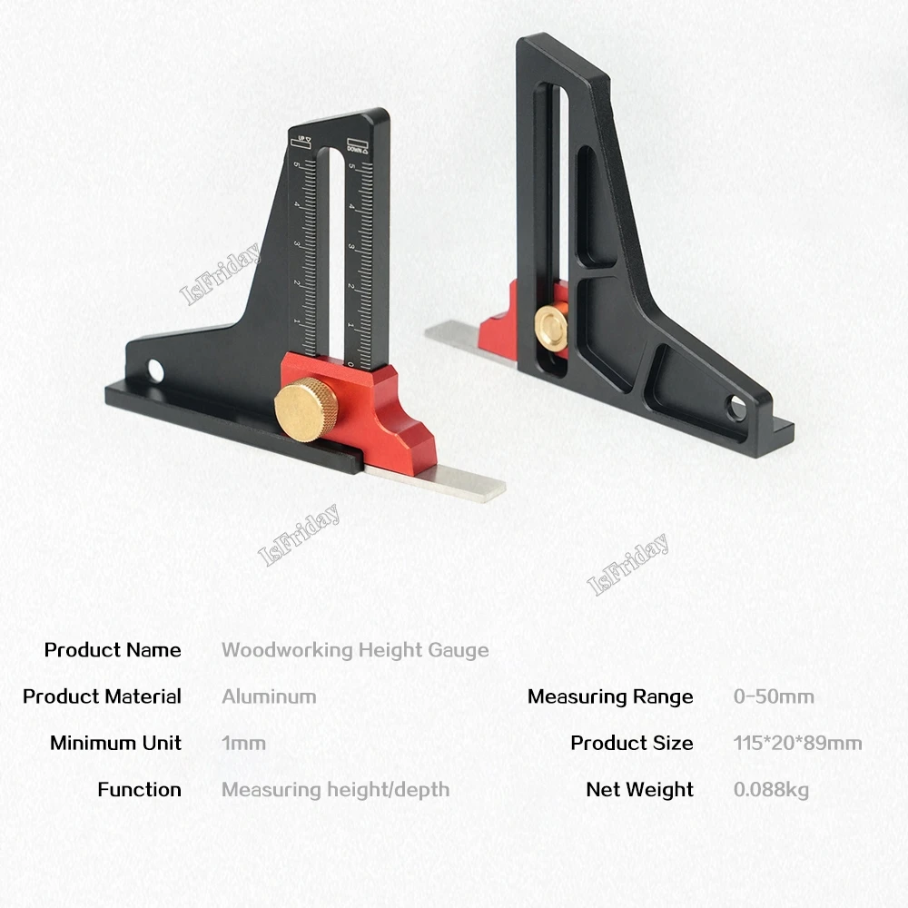 Do obróbki drewna Mini wysokościomiernik głębokości podwójna skala do pomiaru głębokości do frezowania maszyna do przycinania brzeszczot piły