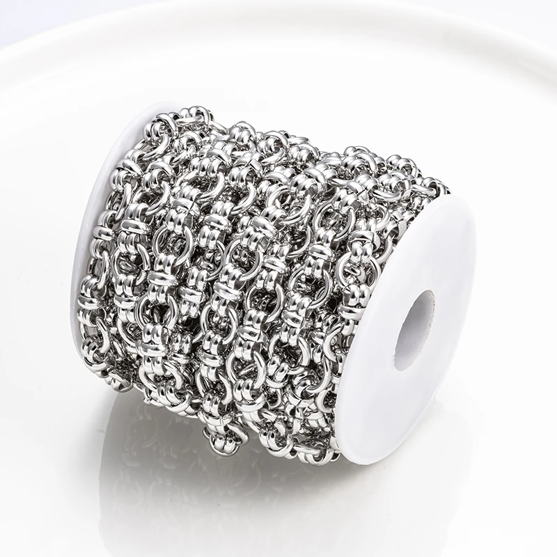 1Meter Stainless Steel 11mm Handmade Round Chain For Jewelry Making Supplies DIY HipHop Necklace Bracelet Accessorie Wholesale