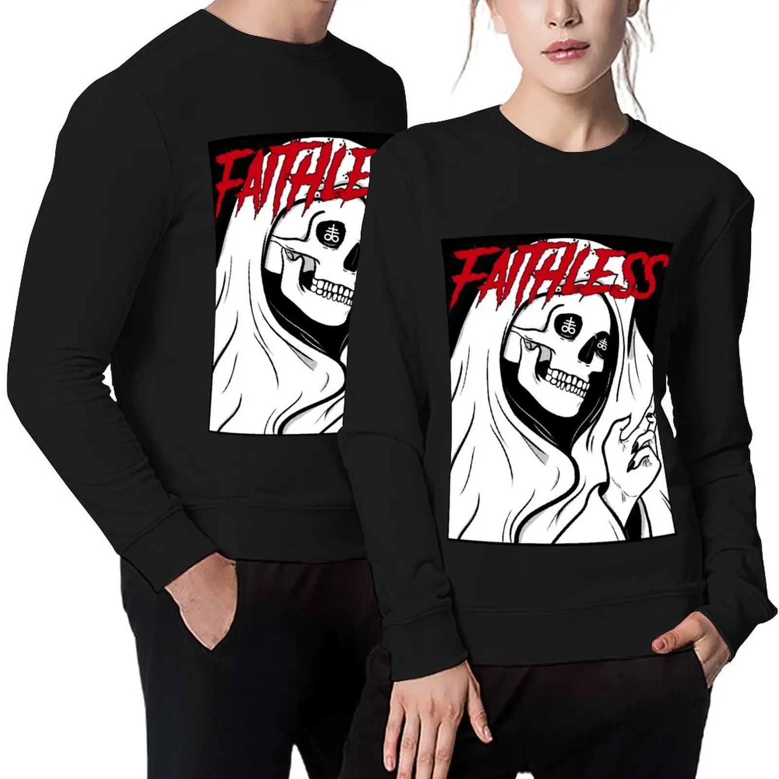 

Faithless Pullover men's sweat-shirt men's clothing korean autumn clothes anime clothing sweatshirt for men