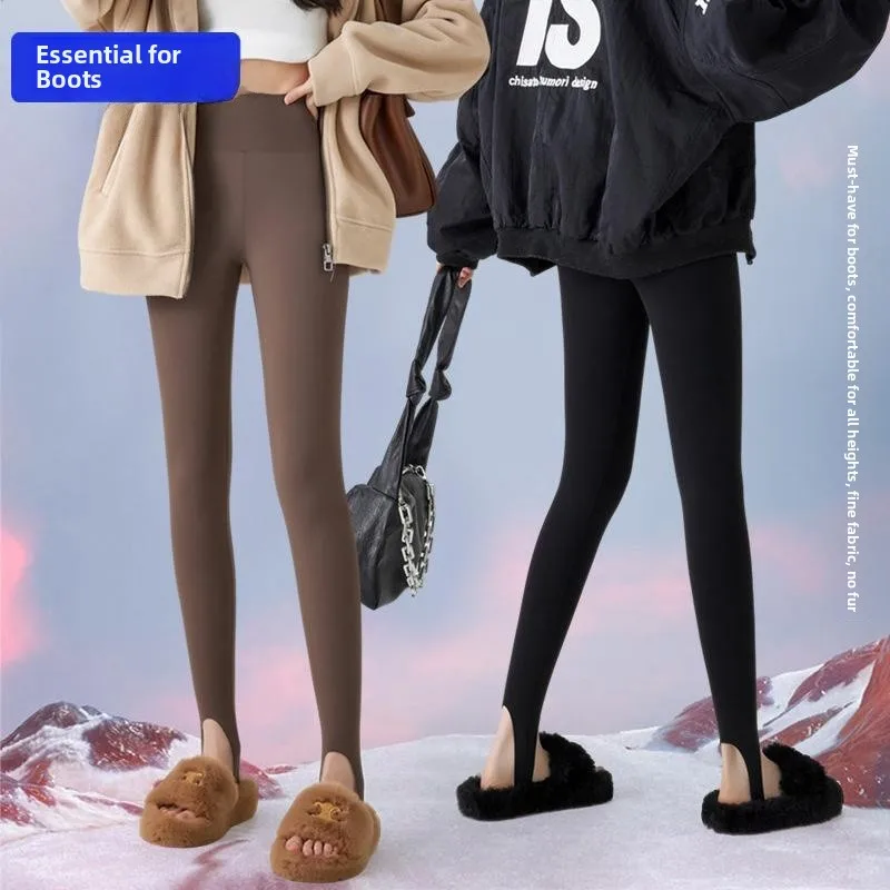 Calças femininas de yoga forradas com corte de bota, esportes, controle de barriga, levantamento de bunda, fibra de poliéster longa, calças quentes de inverno