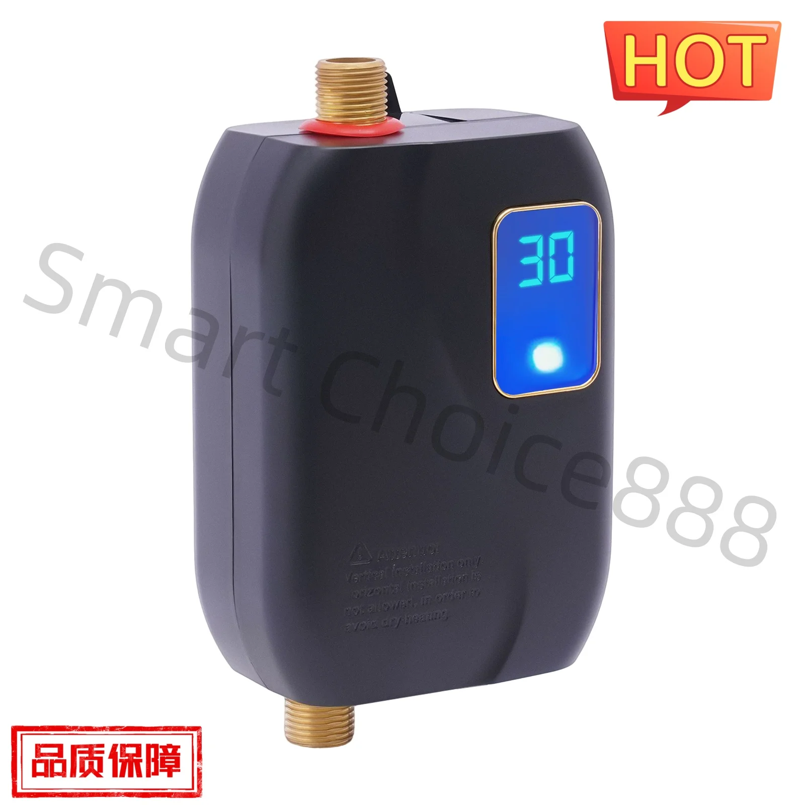Tankless Water Heater 110V 3000W Electric Instant Water Heating Machine Kitchen Water Boiler Hot Water Black
