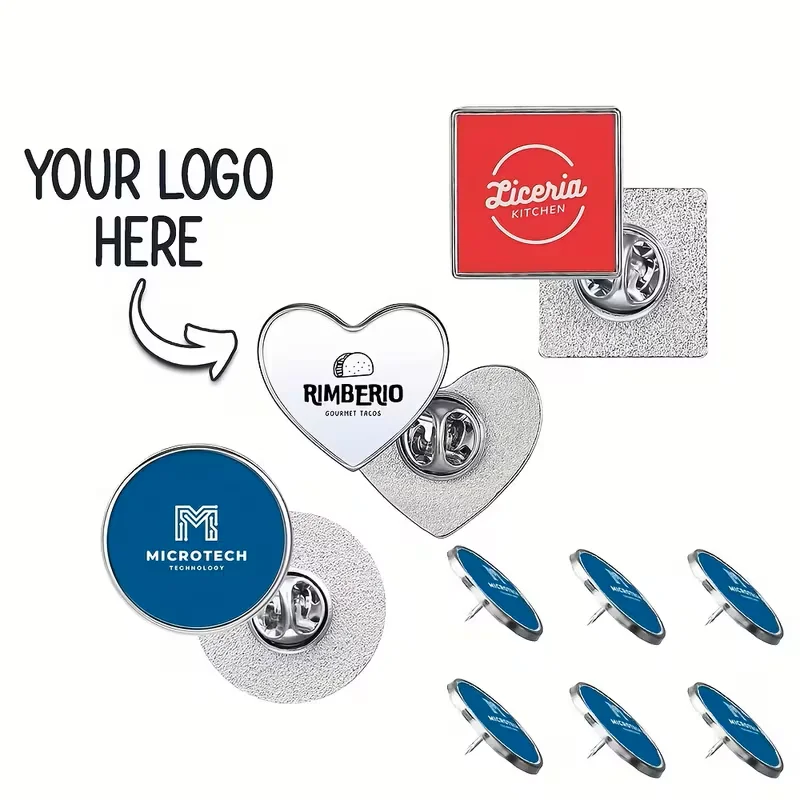 Sublimation Custom Image Silver Metal Button Cufflinks Brooch, Customised Logo Design Badge Personalised Unisex Gift Craft
