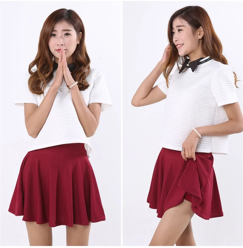 campus style four seasons pleated skirt Harajuku skirt female casual dance Korean style student solid color short sundress