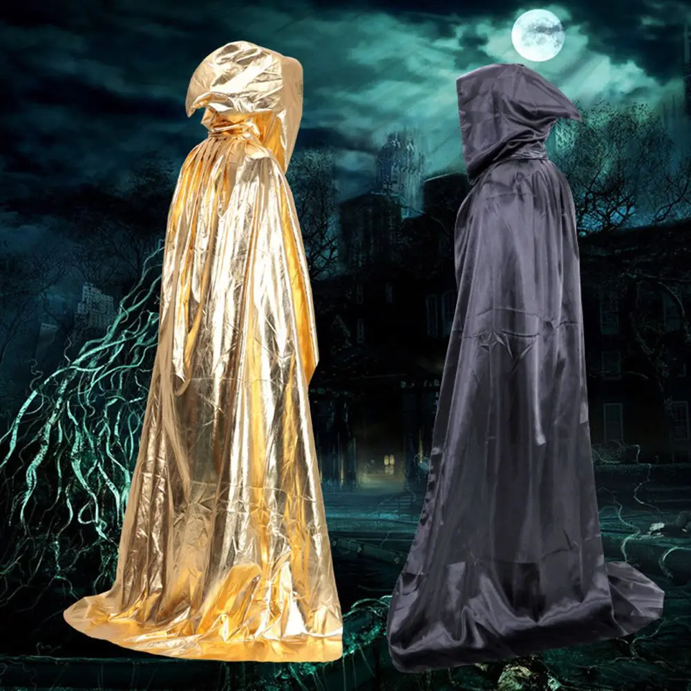 Adult Halloween Grim Reaper Cloak Cape Cosplay Wizard Devil Cloak Nightclub Bar Dress Costume Grim Reaper Party Cloak