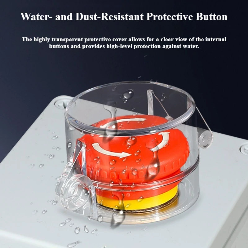 Lid Open/Close Button, Main Unit Power Button, Protective Cover, Cat-Proof, Child-Proof, Double-Sided Adhesive Tape on The Back