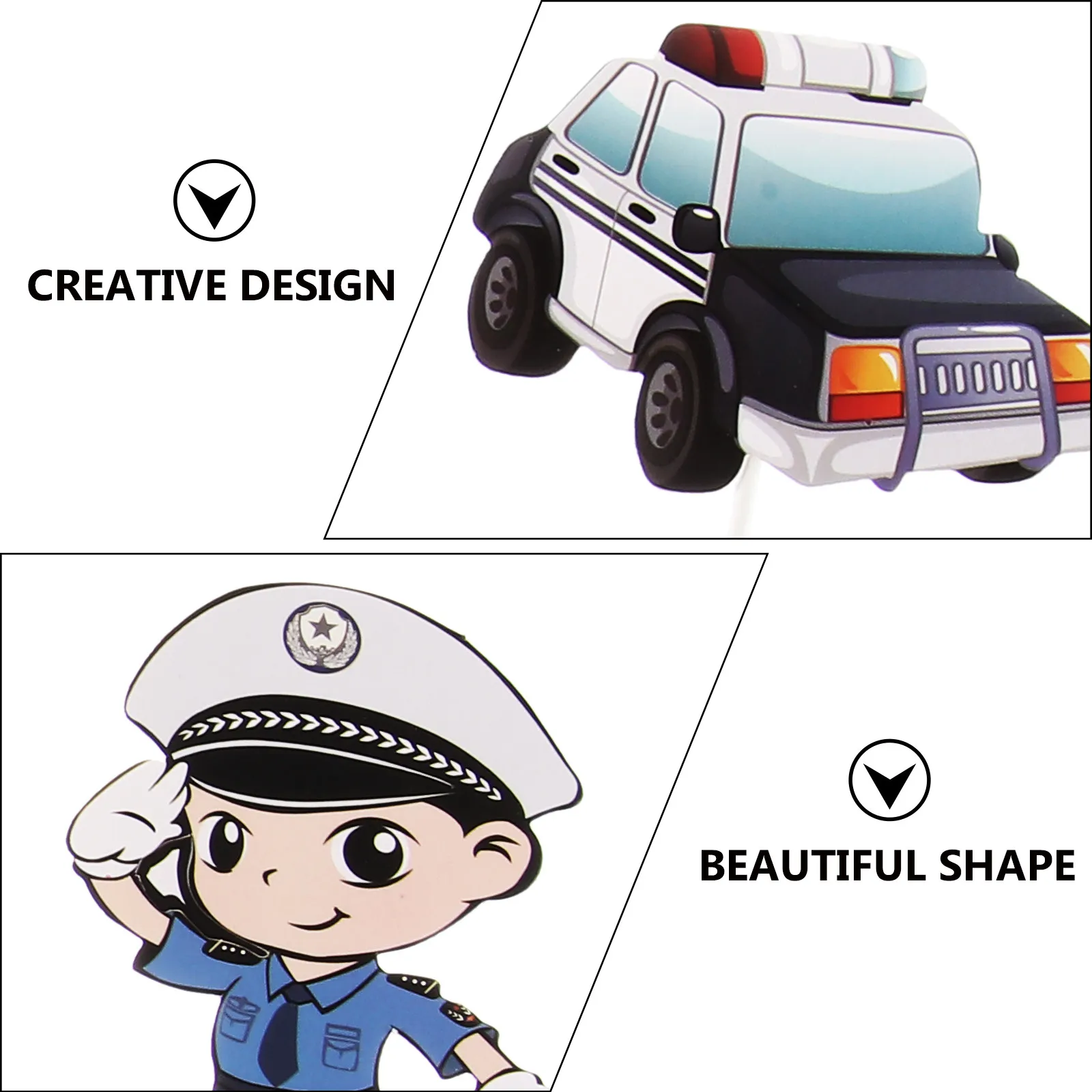24 Pcs Party Supplies for Call Officer Cake Detective Decoration Birthday Decorations Ornament