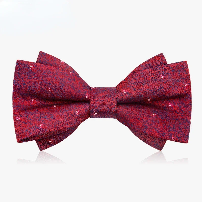 Red groom bow tie male personality wedding best man suit men's high-end wedding high-end black suit bow tie