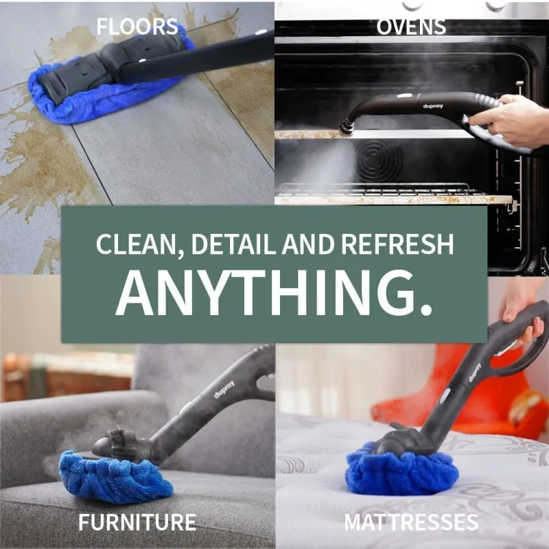 Dupray HOME Steam Cleaner – European-Made, Chemical-Free Steamer for Deep Cleaning Floors, Tiles, Cars, Upholstery, Grout