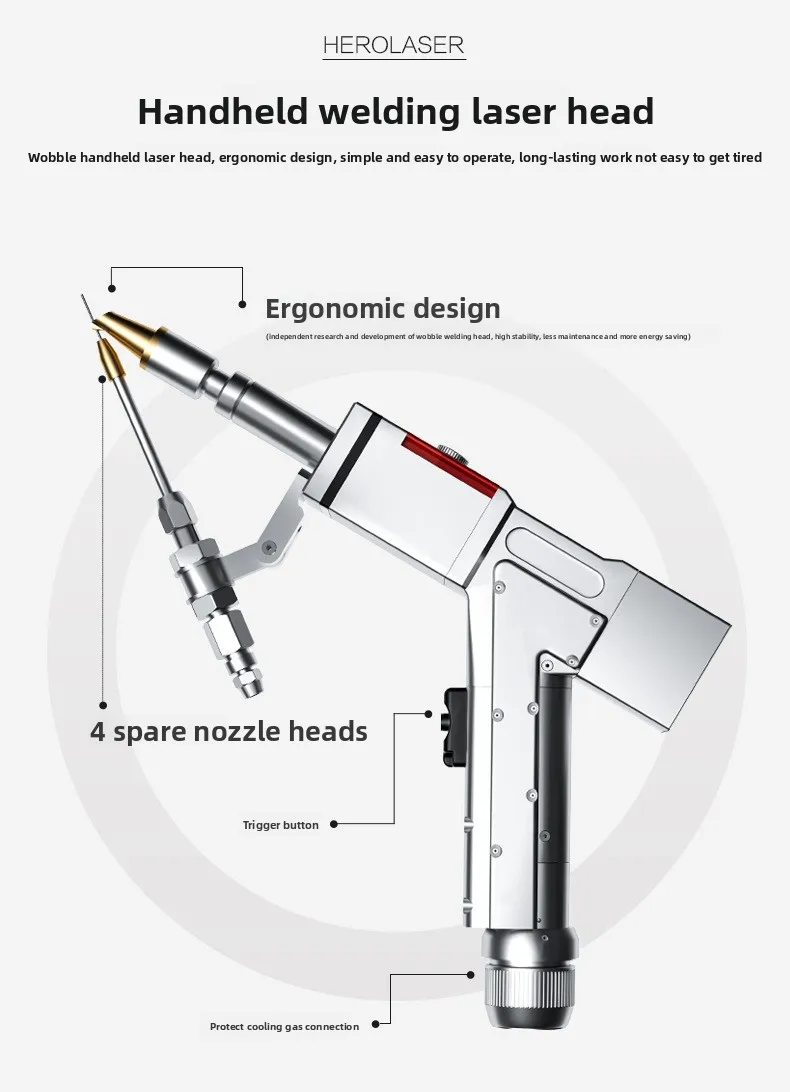 2025 Mini Portable 700W New Fiber Handheld Welding Machine Intelligent AI Easy to Operate High-Density Air-Cooling Max