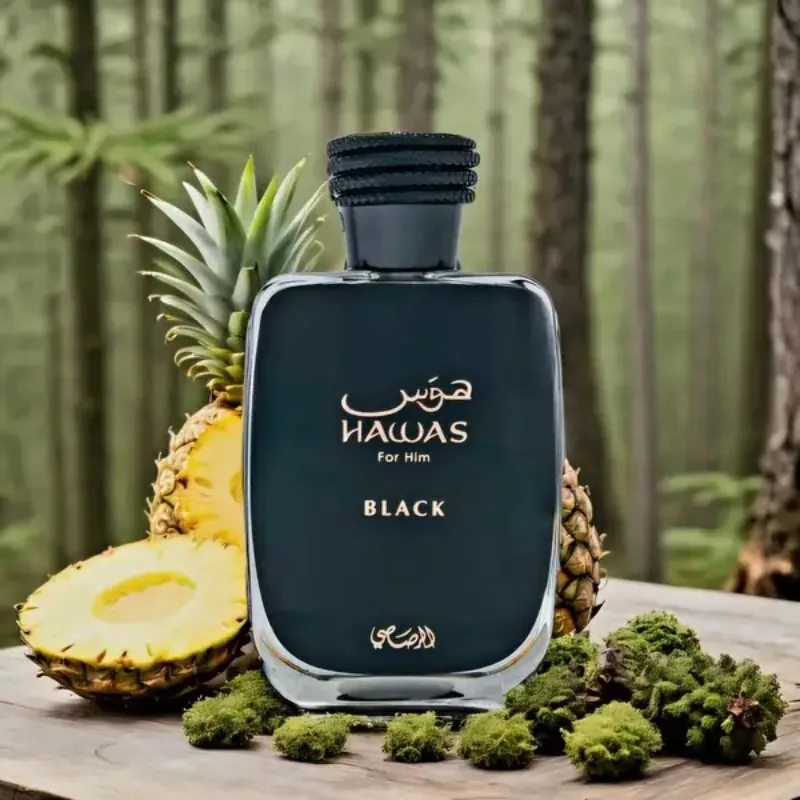 Rasasi Hawas Black Eau de Parfum Spray 100ml عطور عربية أصلية عطر فاكهي عطري يدوم طويلاً كولونيا عطر