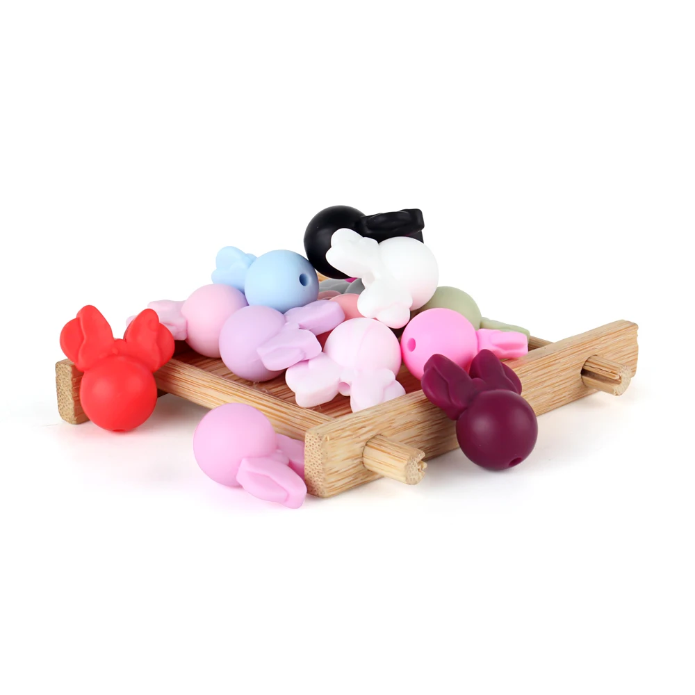 5/10Pcs Focal Silicone Beads Cute Shapes BPA Free for DIY Keys Chain Jewelry Making Pen Necklaces Bracelets Teething Toys