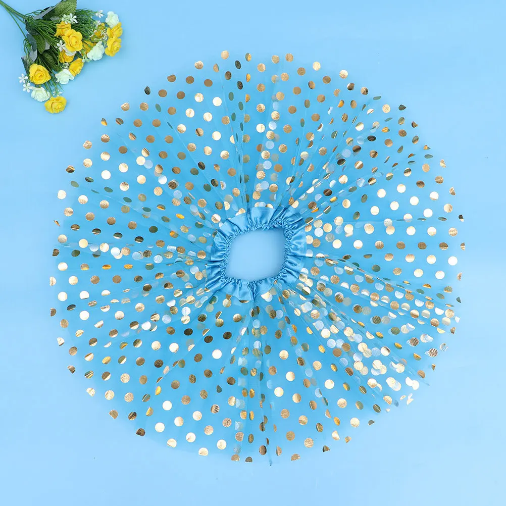 

2pcs Glitter Tutu Skirt For Little Girls Kawaii Tulle Skirt Toddler Costume Party Outfit Nylon Bright Adjustable Waist