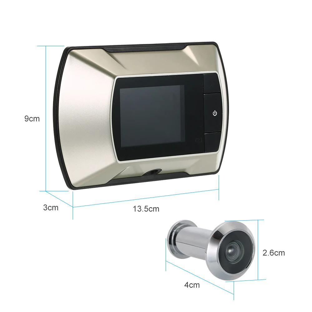 Kamera intip pintu elektrik, pengintai Pintu Digital tampilan nirkabel LCD TFT 2.4 inci