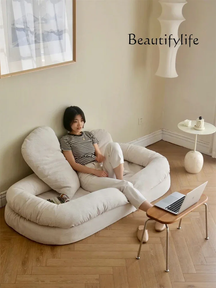 

Nordic Lazy Sofa Removable and Washable Balcony Leisure Single Folding Bed Small Apartment Tatami