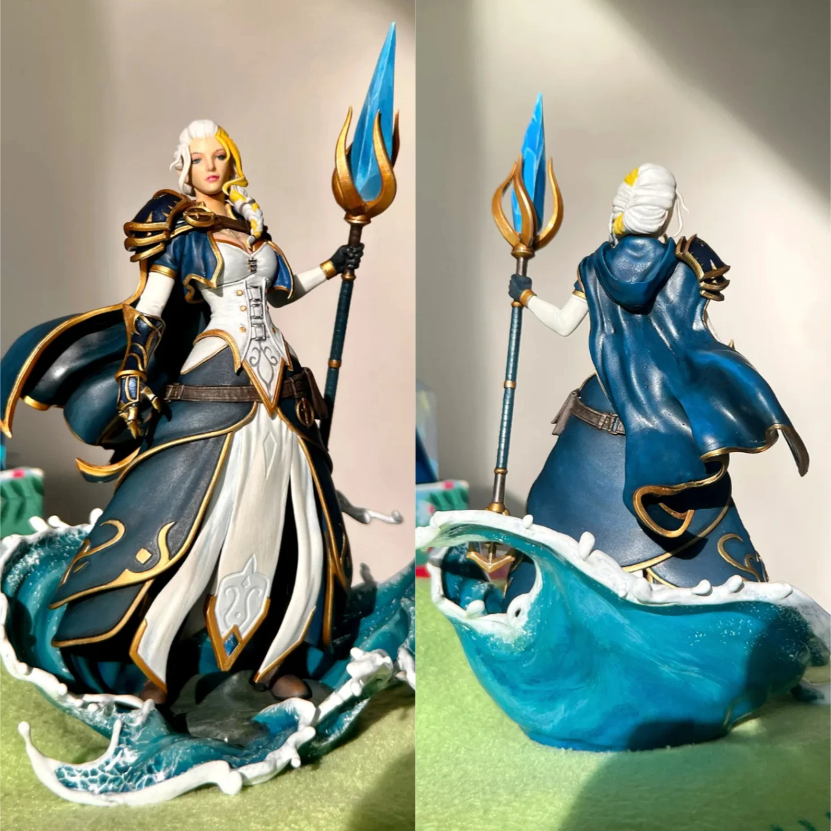 1PC Sea Mage Jaina Magician 3D High-precision Model Printed with Resin Blank Figurine DIY Coloring Self-assembly Statue