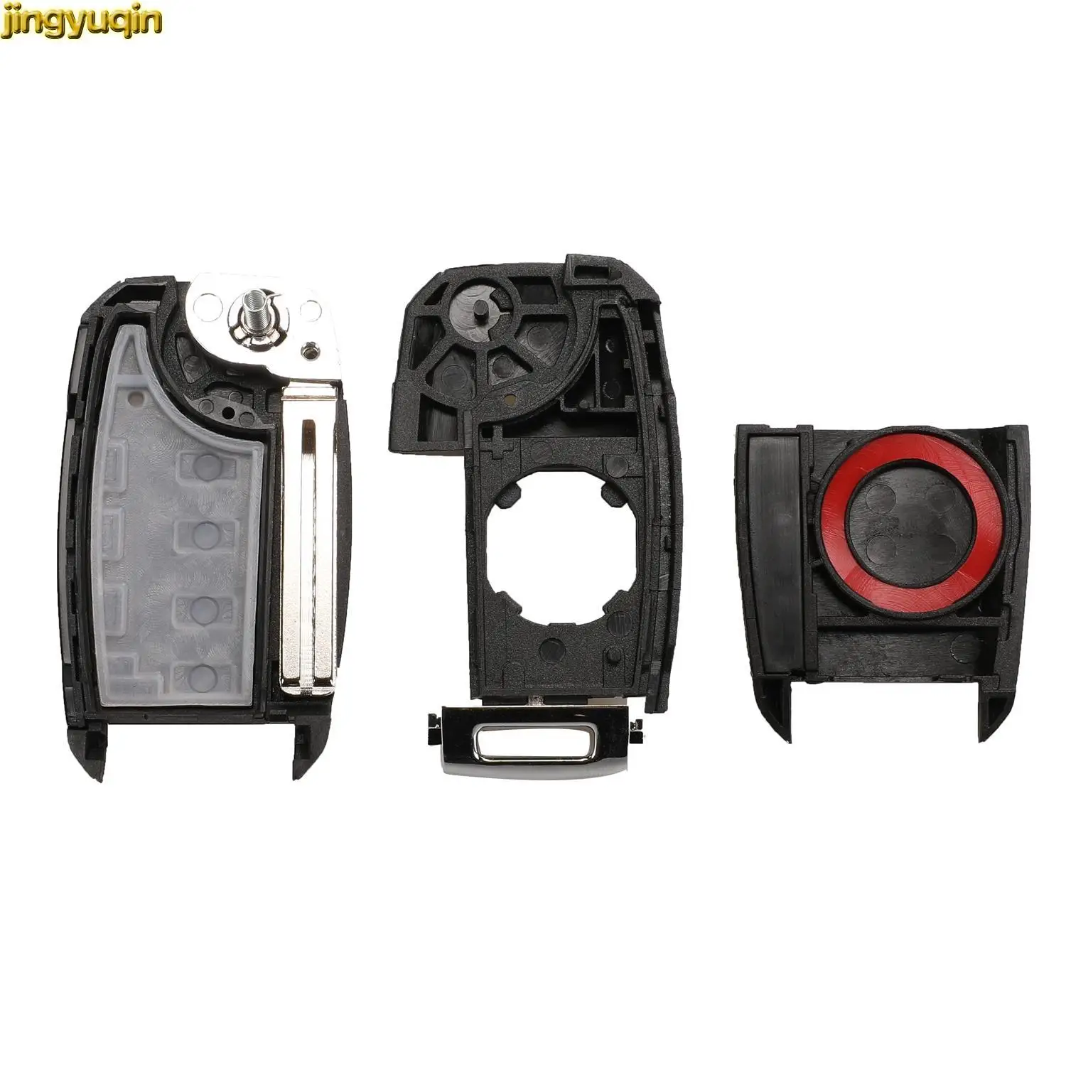 Jingyuqin chave remota flip fob para kia carens cerato forte k2 k3 k5 rio 3 soul 2017 sorento optima sportage hyundai avante 3/4btn